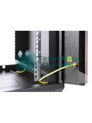 Шкаф телеком. настенный разборный 12U (600х520) дверь стекло,цвет черный (ШРН-Э-12.500-9005) (1 коробка)