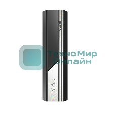 Внешний SSD Netac ZX10, 2TB, USB 3.2 Gen 2 Type-C, R/W 1050/1050, черный