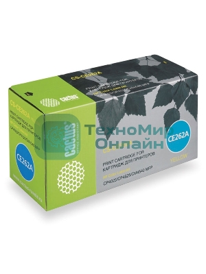 Картридж лазерный Cactus CS-CE262A желтый (11000 стр.) для принтеров HP Сolor LaserJet CP4025/CP4525/CM4540