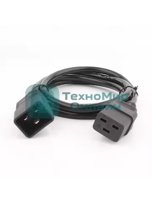 Шнур сетевой Rexant IEC 320 C19 – IEC 320 C20 3x1,5мм², длина 1,8м