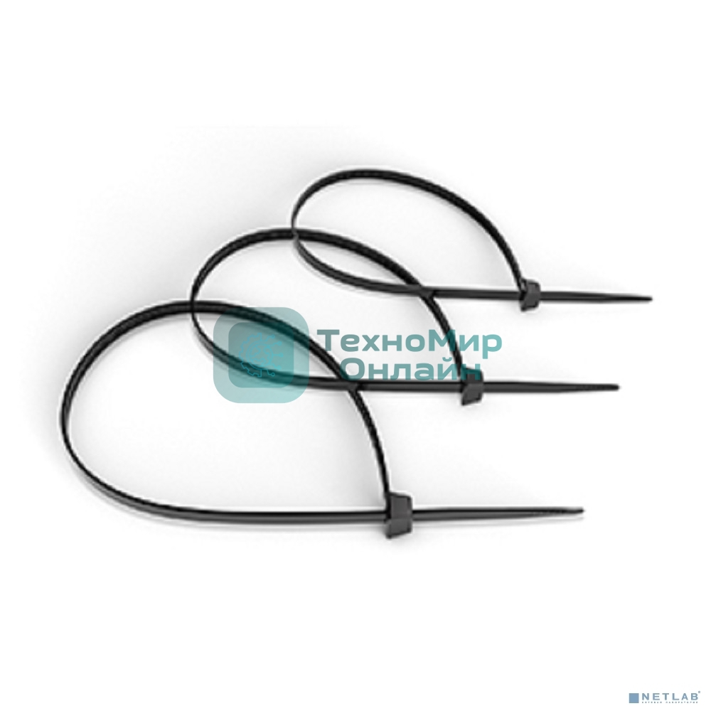 Стяжка кабельная Cabeus, неоткрывающаяся, 3,6 мм Ш, 150 мм Д, 100 шт, нейлон устойчивый к uv, черный