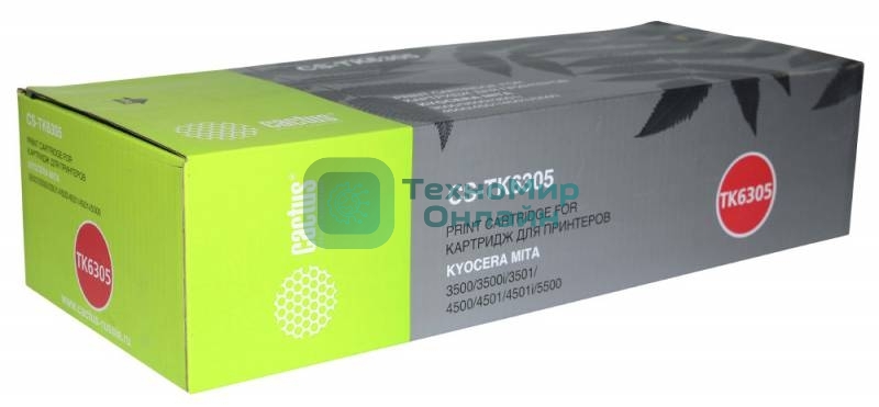 Картридж лазерный Cactus CS-TK6305 черный (35000 стр.) для Kyocera Mita TASKalfa 3500/3501/4500/4501/5500/5501/3500i/3501i/4500i/4501i/5500i/5501i