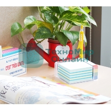 Блок самоклеящийся бумажный Stick`n 21425 200 листов, 70 г/м2, в подставке 76x76мм,+25x76мм,+закладки, 5 цветов