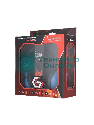 Гарнитура Gembird MHS-G55 черный/синий, проводная