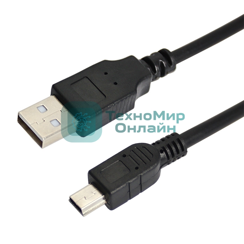 Кабель USB Rexant (шт. mini USB - шт. USB A) 0.2 метра, черный