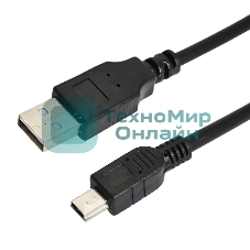 Кабель USB Rexant (шт. mini USB - шт. USB A) 0.2 метра, черный