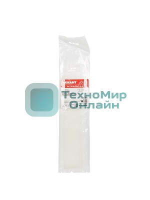 Хомут-стяжка полимерная многоразовая Rexant 300х10 мм, прозрачная, упаковка 20 шт.