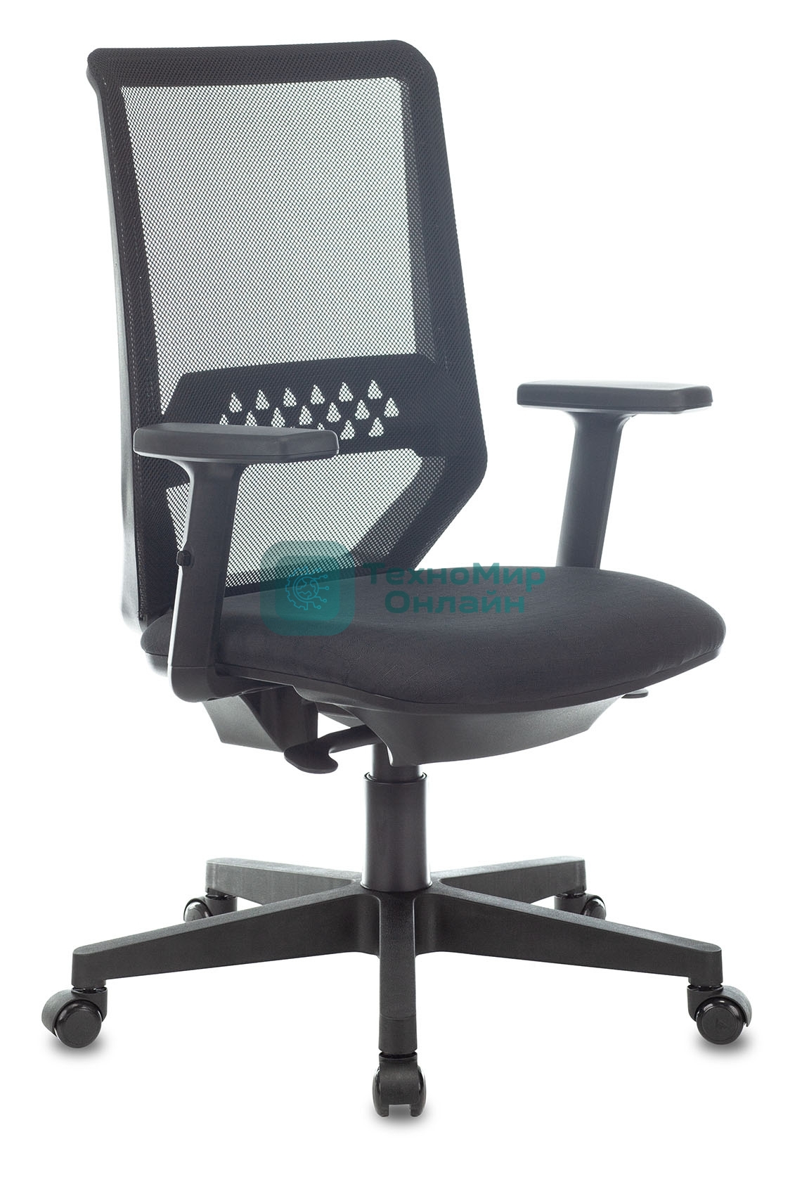 Кресло Бюрократ MC-611N TW-01 38-418 черный, сетка/ткань, 120 кг, механизм качания