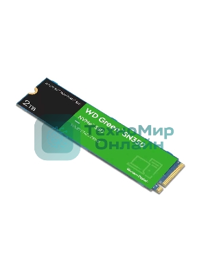 Накопитель SSD WD Green SN350 WDS200T3G0C, 2000Gb, PCIe 3.0 x4, M.2 2280, NVMe, R/W 3200/3000