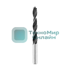 Сверло по дереву Kranz 9х125 мм, цилиндрический хвостовик