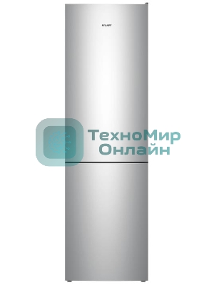 Холодильник Atlant XM-4624-181 серебристый двухкамерный 228/119л морозилка снизу