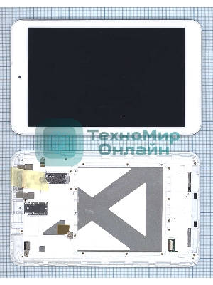 Модуль (матрица + тачскрин) для Asus MeMO Pad 8 (ME180A) белый с рамкой