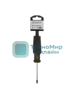 Отвертка Denzel PH1х75 мм, S2, 3к рукоятка