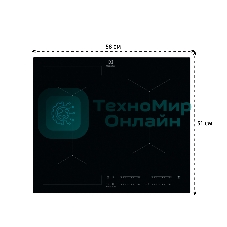 Индукционная варочная панель Electrolux на 4 конфорки, cтеклокерамика, мощность: 7200 Вт, независимая установка, слайдерное управление,размеры (ШхГ): 59x52 см