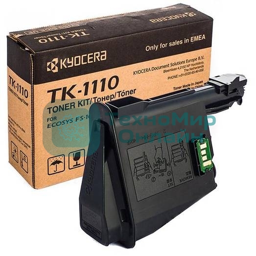 Картридж лазерный Kyocera TK-1110 (1T02M50NX0/1T02M50NX1) черный для FS-1040/FS-1060DN/FS-1020MFP/FS-1025MFP/FS-1120MFP/FS-1125MFP 2500 стр.