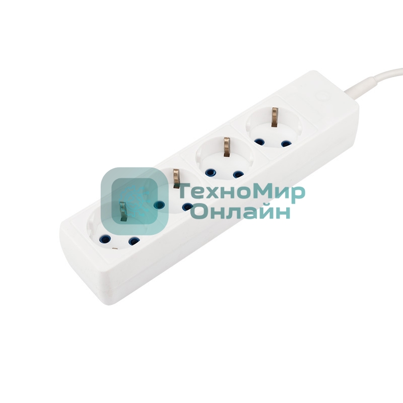 Удлинитель PROconnect 4 гнезда, 3 м, 3х0.75 мм², с/з, белый