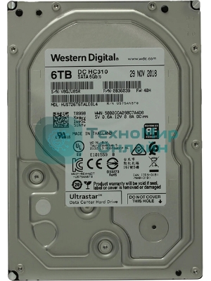 Жесткий диск Western Digital 6Tb 7200rpm HGST SATA-III 0B36039 HUS726T6TALE6L4 Ultrastar 7K6 256Mb 3.5