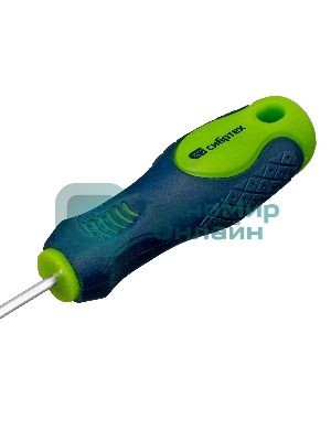 Отвертка Сибртех, PH0 х 100 мм, CrV, двухкомпонентная рукоятка