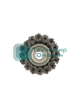 Щетка Matrix для УШМ, 65 мм, М14, Чашка, крученая проволока 0,8 мм