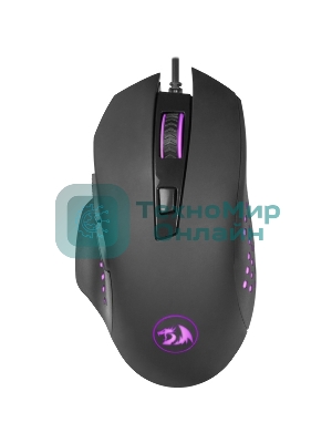 Мышь проводная Redragon Gainer черный, 3200 dpi, USB, кнопки - 6