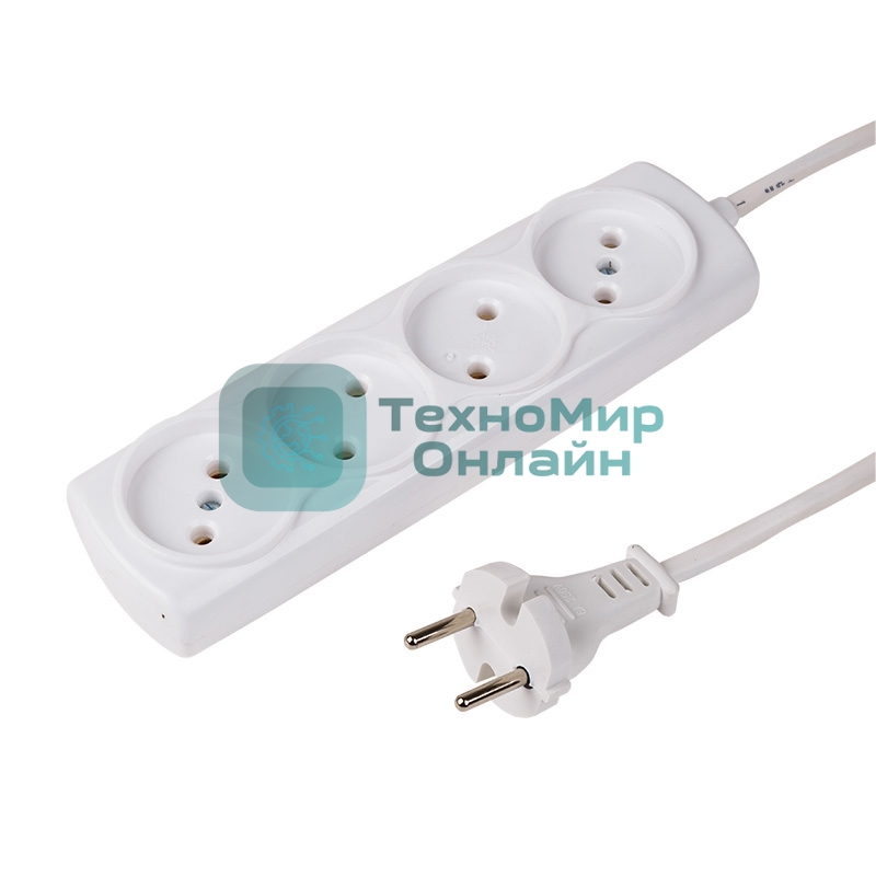Удлинитель PROconnect OPTIMA 4 гнезда, 1.5 м, 2х0.75 мм², б/з, белый
