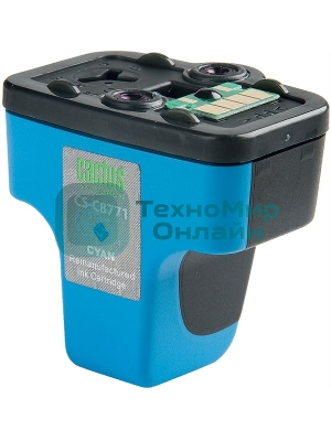 Картридж струйный Cactus CS-C8771 голубой для №177 HP PhotoSmart 3213/3313/8253/C5183/C6183 (11,4мл)