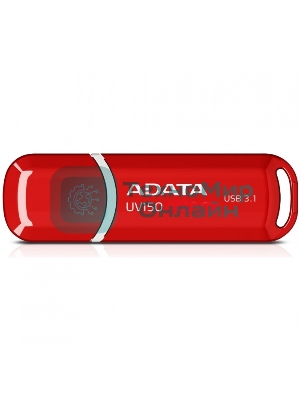 Флешка USB ADATA UV150 (AUV150-64G-RRD), 64Gb, USB 3.0, R/W 100/30, красный