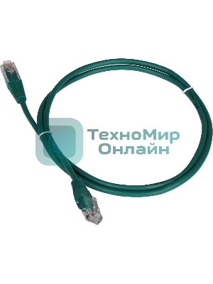 Патч-корд Lanmaster TWT UTP кат.5e, с заливными колпачками, 0.5 м, зеленый