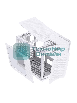 Компьютерный корпус без блока питания JONSBO C6 MAX Handle, Mini-Tower, TG, no fan, 1xUSB-A 3.0 + 1xUSB-C 3.1, mATX, mITX белый