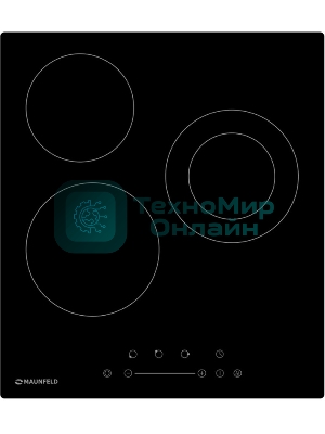 Варочная электрическая панель Maunfeld EVCE.453.D-BK, конфорок: 3 шт., стеклокерамика, независимая, черный