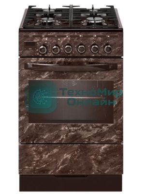 Плита комбинированная Gefest ПГЭ 5502-04 0054 коричневый, конфорок 4 шт, духовка 55 л, 50 см x 85 см x 58.5 см