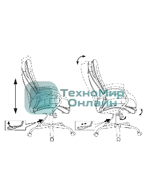 Кресло Бюрократ T-9950SL Fabric Light-20 черный, ткань