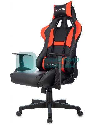 Кресло Zombie Game Penta черный/красный, экокожа, 120 кг, механизм качания