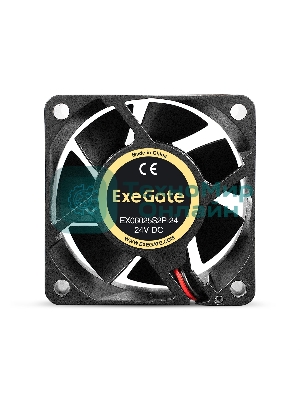 Вентилятор для корпуса ExeGate EX06025S2P-24 черный, 60 мм, 5000 об/мин, 34.5 дБ, 2 pin