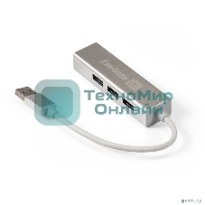 USB-концентратор ExeGate DUB-4 (кабель-адаптер USB3.0 --> 4xUSB3.0, Plug&Play, серебристый)