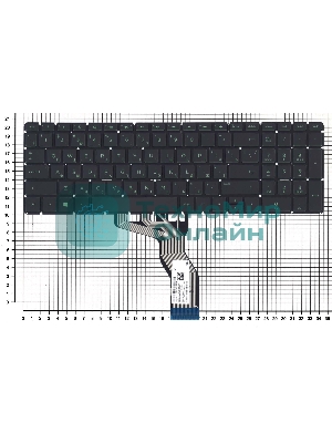 Клавиатура для ноутбука HP 15-BW 250 G6 черная с зеленой подсветкой