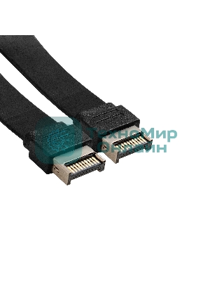 Планка портов в корпус 2xType-C SuperSpeed+ ExeGate BrctUSB32E-2C (USB3.2 Gen2 2xType-E 20Pin Male --> 2xType-C USB 3.2 Gen 2, SuperSpeed+ скорость до 10 Гбит/с, кабель 30 см)