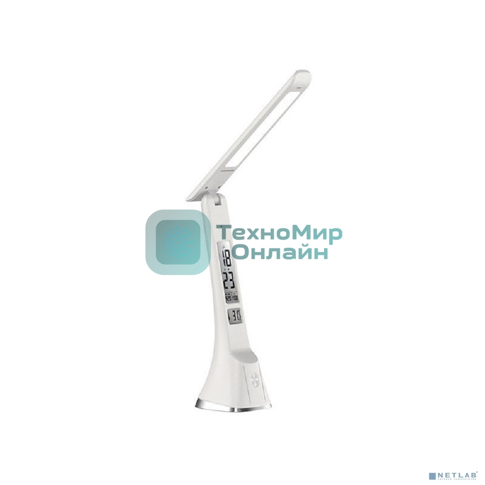 Настольный светильник Ultraflash UF-821 C01 белый (Led, светильник настольный, 7Вт, дисплей,смена цвет.темп, кожа)