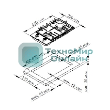 Газовая варочная панель Kuppersberg TG 38 B