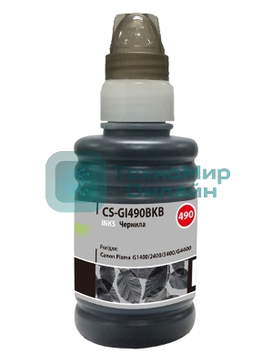 Чернила Cactus CS-GI490BKB черный100мл для Canon Pixma G1400/G2400/G3400