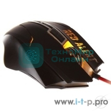 Мышь проводная Qumo Dragon War Red Alert черный, 2400 dpi, USB, кнопки - 7