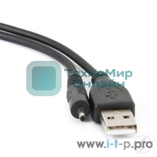 Кабель Gembird/Cablexpert AM/DC 2,5мм 5V 2A (для планшетов Android), 0.7м, экран, черный, пакет