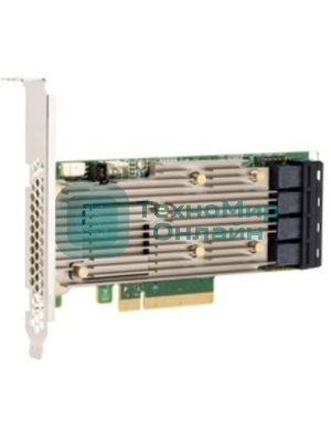 Контроллер MegaRAID 9460-16I SGL (05-50011-00), PCIe 3.1 x8 LP, SAS/SATA/NVMe, RAID 0,1,5,6,10,50,60, 16port(4 * int SFF8643), 4Gb Cache, 3516ROC