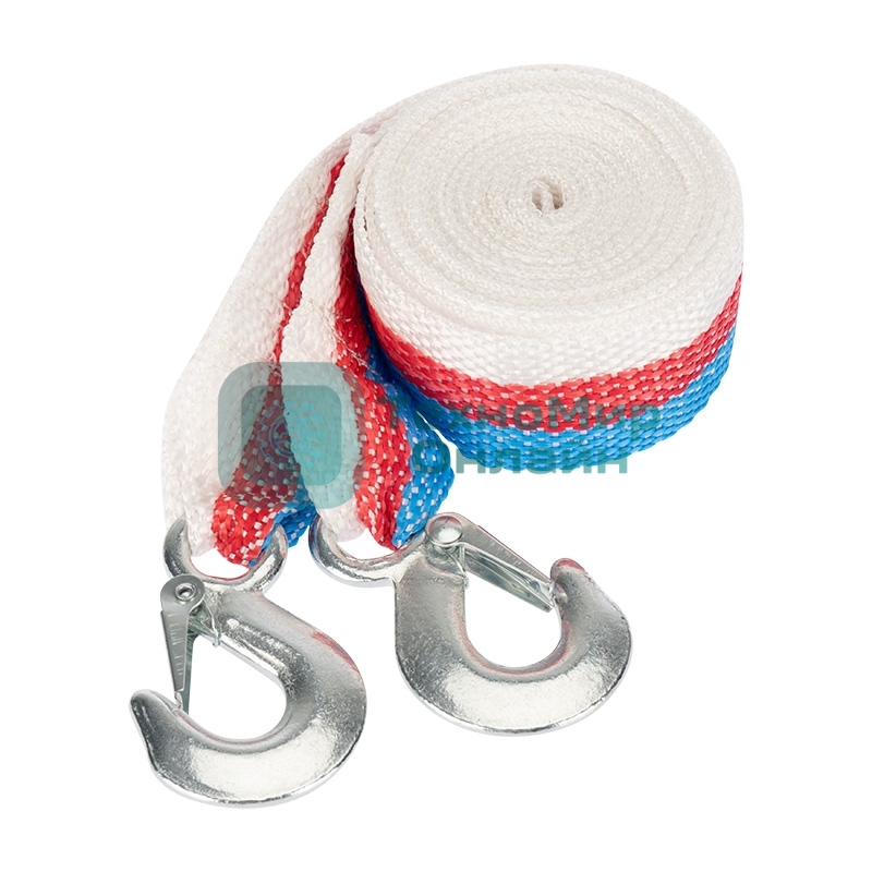 Трос буксировочный Rexant 3.5 т, 5 м, с двумя крюками, в чехле