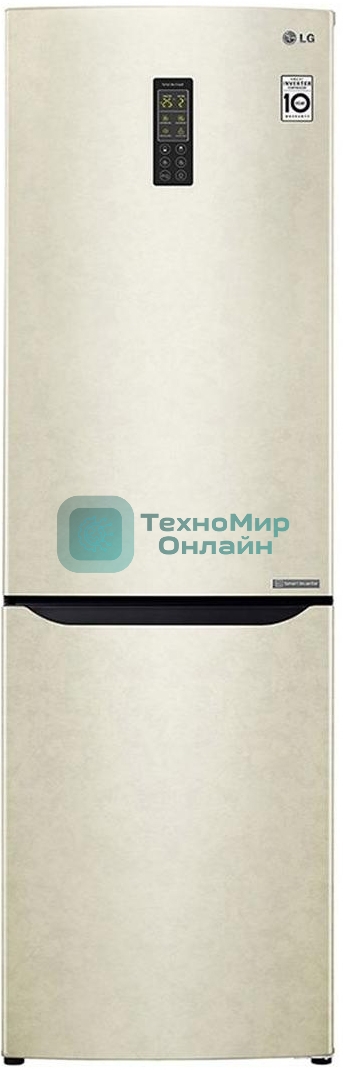 Холодильник LG GA-B419SEUL бежевый двухкамерный 223/79л морозилка снизу, No Frost