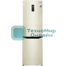 Холодильник LG GA-B419SEUL бежевый двухкамерный 223/79л морозилка снизу, No Frost
