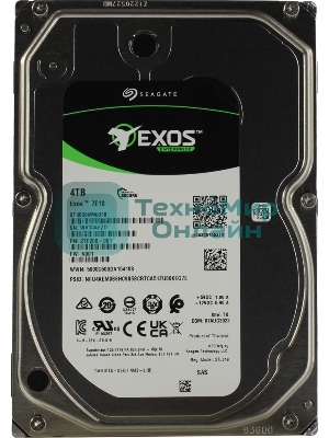 Жесткий диск Seagate HDD Server Exos 7E10 512N (3.5'/4Tb/SAS 12Gb/s/7200rpm)