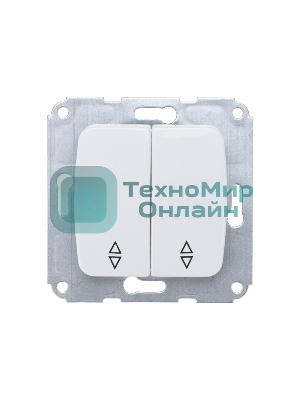 Переключатель Kranz DEA 2кл прох. с/у 10А мех. белый (1/10/120)