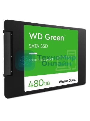 Накопитель SSD WD Green WDS480G3G0A, 480Gb, SATA III, 2.5
