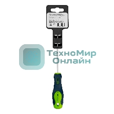 Отвертка Сибртех, PH0 х 100 мм, CrV, двухкомпонентная рукоятка